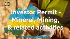 Investor Permit for Mineral, Mining, and Related Activities in Rwanda