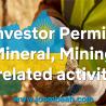 Investor Permit for Mineral, Mining, and Related Activities in Rwanda