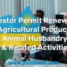 Investor Permit Renewal for Agricultural Products, Animal Husbandry, and Related Activities