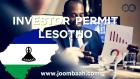 Investor Permit in Lesotho \u2013 Your Gateway to Establishing Business Ventures